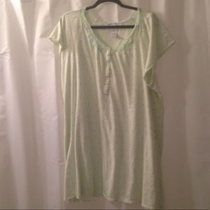 Plus size 3X Lt Mint Green nightgown EUC